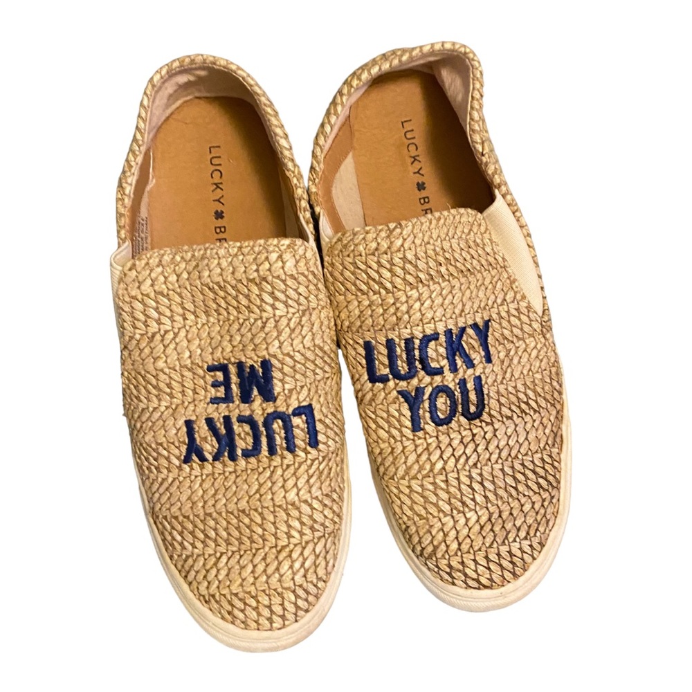 ⭐️ LUCKY BRAND LAILOM2 Lucky Me Lucky You Raffia Loafer
